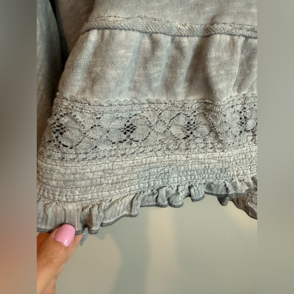 Anthropologie Pilcro Long-Sleeve Crop Babydoll Top - Picture 6 of 10